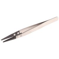 Idealtek 130 mm, Stainless Steel; Plastic Tipped, ESD Tweezers