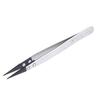 Idealtek 130 mm, Stainless Steel; Plastic Tipped, Fine, ESD Tweezers