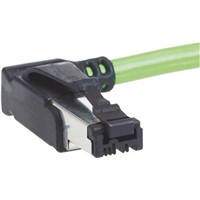 HARTING Green PVC Cat5 Cable U/FTP, 2m Male RJ45/Male RJ45