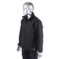 Dickies Black Softshell Jacket, Men's, S, Waterproof