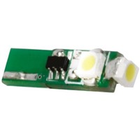 LED Reflector Bulb, Flat Wedge, Warm White, Single Chip, T-1 3/4 Lamp, 12 V dc