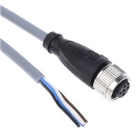 4-pin M12 straight with 5m PVC cable