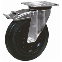 LAG Braked Swivel Swivel Castor, 50kg Load Capacity, 80mm Wheel Diameter