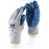 Mapa Spontex Kroflex 840 Latex Latex-Coated Gloves, Size 9, Blue, Cut Resistant, Heat Resistant