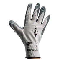 Ansell Hyflex Nylon Nitrile-Coated Gloves, Size 10, Grey, Special Purpose