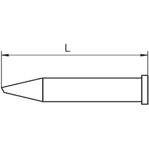 Weller XT F 30 1.2 mm Straight Hoof Soldering Iron Tip for use with WP120, WXP120