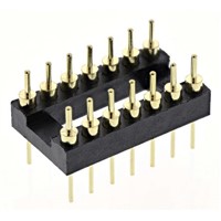 ASSMANN WSW Straight Through Hole Mount 2.54mm Pitch IC Socket Adapter, 14 Pin Male DIP to 14 Pin Male DIP