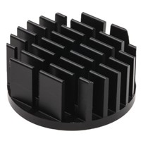 Heatsink, Universal Round Alu, 15.23K/W, 32 (Dia.) x 14mm, Adhesive Foil, Conductive Foil