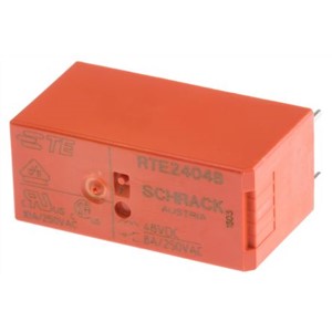 TE Connectivity PCB Mount Non-Latching Relay - DPDT, 48V dc Coil, 8A Switching Current