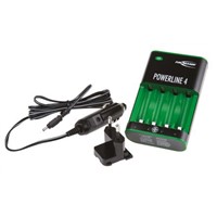 Ansmann Powerline 4 Zerowatt NiCd, NiMH AA, AAA Battery Charger with EURO, UKplug