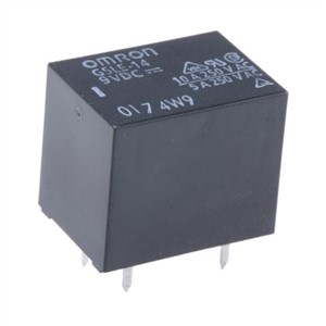 Omron PCB Mount Non-Latching Relay - SPDT, 9V dc Coil, 10A Switching Current