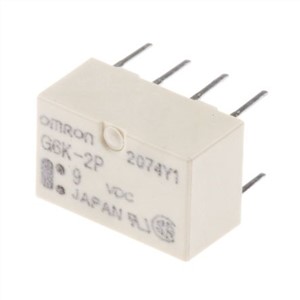 Omron PCB Mount Non-Latching Relay - DPDT, 9V dc Coil, 1A Switching Current