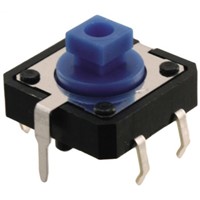 Blue Plunger Tactile Switch, SPST-NO 50 mA @ 24 V dc 3mm