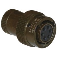 Souriau, 851 6 Way Cable Mount MIL Spec Circular Connector Plug, Pin Contacts,Shell Size 10, Bayonet Coupling,