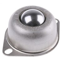 ALWAYSE 2-Hole Flange 25.4mm Stainless Steel Ball Transfer Unit