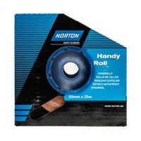 Norton Handy Roll Aluminium Oxide Fine Abrasive Cloth Roll, 25m x 50mm