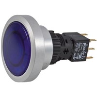 APEM Double Pole Double Throw (DPDT) Momentary Blue LED Push Button Switch, IP65, Panel Mount