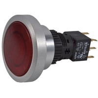 Apem Double Pole Double Throw (DPDT) Momentary Red LED Push Button Switch, IP65, Panel Mount