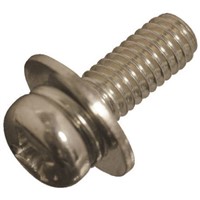 Yahata Neji M3 x 10mm Steel Pan Head Sems Screw, Plain Washer