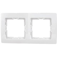 Kopp White 2 Gang Face Plate Mounting Frame