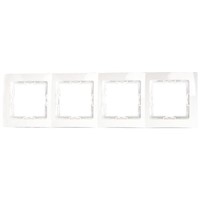 Kopp White 4 Gang Face Plate Mounting Frame