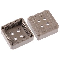 Preci-Dip 1.27mm Pitch Female PLCC Socket, 44 Way, Through Hole, Tin Plated Contacts 1A