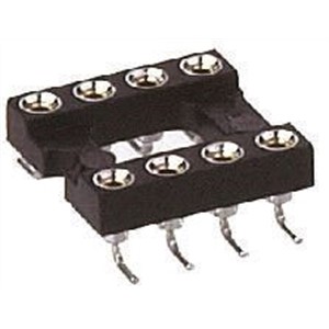 Preci-Dip 2.54mm Pitch Vertical 12 Way, SMT Turned Pin Open Frame IC Dip Socket, 1A