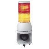 Schneider Electric Harmony XVC1 LED Beacon Tower - With Siren, 2 Light Elements, Red/Orange, 24 V dc