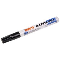 Ambersil Black 3mm Medium Tip Paint Marker Pen for use with Cardboard, Glass, Metal, Paper, Plastic, Rubber, Textiles,