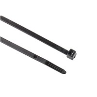 HellermannTyton, T50I Series Black Nylon Cable Tie, 300mm x 4.6 mm
