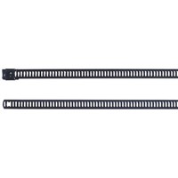 HellermannTyton, MAT16SSC7 Series Black Polyester Coated Stainless Steel Ladder Cable Tie, 430mm x 7 mm