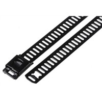 HellermannTyton, MAT8SSC7 Series Black Polyester Coated Stainless Steel Ladder Cable Tie, 230mm x 7 mm