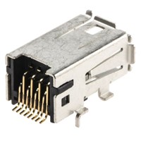 TE Connectivity Female Telephone Connector, Solder Termination