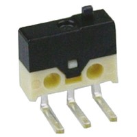 SPDT-NO/NC Button Subminiature Micro Switch, 500 mA @ 30 V dc