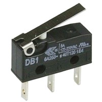 SPDT-NO/NC Short Lever Microswitch, 6 A @ 250 V ac