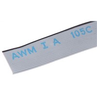 Amphenol 20 Way Unscreened Flat Ribbon Cable, 12.7 mm Width, Series Spectra-Strip, 30m
