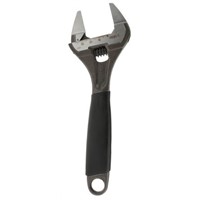 Bahco Adjustable Spanner, 218 mm Overall Length, 38mm Max Jaw Capacity, Thermoplastic Grip Handle, Blackened Finish