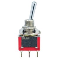 TE Connectivity Single Pole Double Throw (SPDT) Toggle Switch, (On)-Off-On, PCB