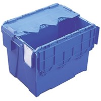 Schoeller Allibert 25L Blue PP Medium Storage Box, 400mm x 300mm x 306mm