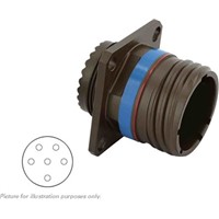 Souriau, 8D 6 Way MIL Spec Circular Connector Receptacle, Pin Contacts,Shell Size 17, Screw Coupling, MIL-DTL-38999