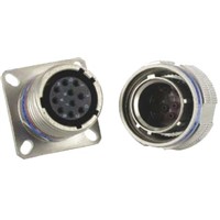 Amphenol, TV 6 Way MIL Spec Circular Connector Receptacle, Pin Contacts,Shell Size 09, Screw Coupling, MIL-DTL-38999