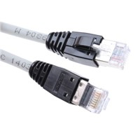 HellermannTyton Grey LSZH Cat5e Cable STP, 2m Male RJ45/Male RJ45