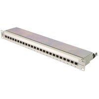 HellermannTyton EcoBand Series Cat5e 24 Port RJ45 RJ Patch Panel FTP 1U Black