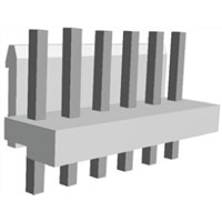 TE Connectivity, Economy Power, 6 Way, 1 Row, Straight PCB Header