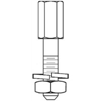 Glenair UNC 2-56 Jack Post for use with Pigtail Connector, Solder Cup, Kit Contains Lock Washers x 2, Nuts x 2, Posts x