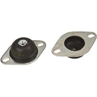 FIBET M10 Zinc Plated Steel Anti Vibration Mount SEM-8525/1M 43daN Compression Load ,43mm dia. Natural Rubber