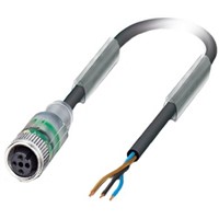 Sensor cable,M12 socket 3way,10M,2 LEDs