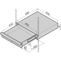 nVent-Schroff Grey 3U Server Rack Drawer, 450mm x 439mm