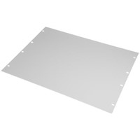 19-inch Front Panel, 8U, Grey, Aluminium