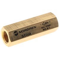 Norgren S/520 Non Return Valve G 1/8 Female Inlet, G 1/8 Female Outlet, 0.3  16bar